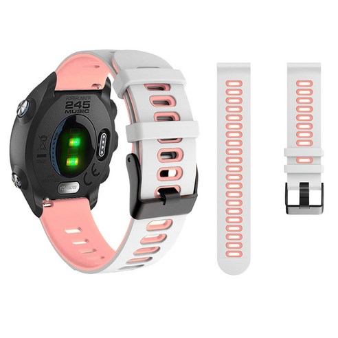 Garmin Vivomove 3 HR Luxe style Fenix Chronos 가민 스트랩 트렌디한 투톤 고무 손목 밴드 20mm 22mm 퀵 릴리스 시계줄, #1