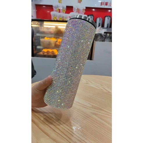 ZZJJC 아이디어 보온병 아이디어 텀블러 아웃도어 보온병, 화이트 큐빅, 20oz