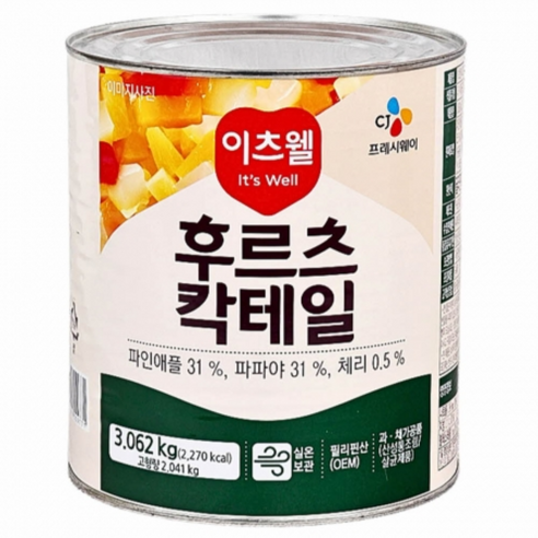 이츠웰 후르츠칵테일 3.062Kg
