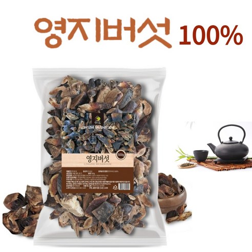 엄마애손 영지버섯 500g 1kg 국내산 파쇄 절단 말린 영지 건재 한방차 건강차 한방재료 커피대용, 3개