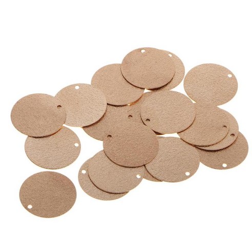 20 조각 둥근 황동 태그 목걸이 팔찌 결과 DIY 보석 장식 20mm 를위한 애완 동물 식별