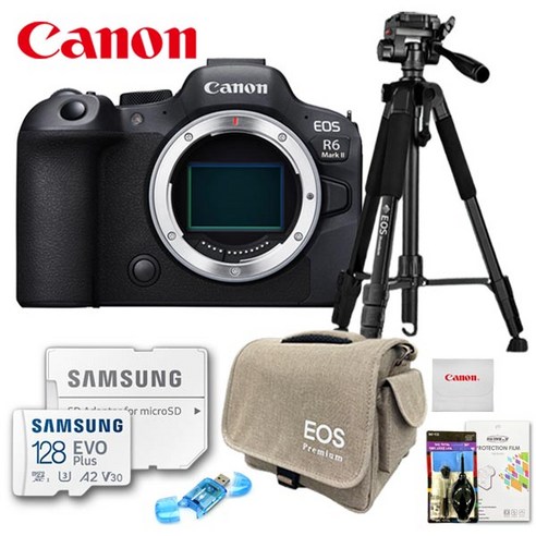 캐논 EOS R6 Mark II 바디 / 프리미엄 7종세트 / 삼성 메모리 128GB+EOS가방+액정보호필름+융+청소도구+리더기+삼각대 / TJ