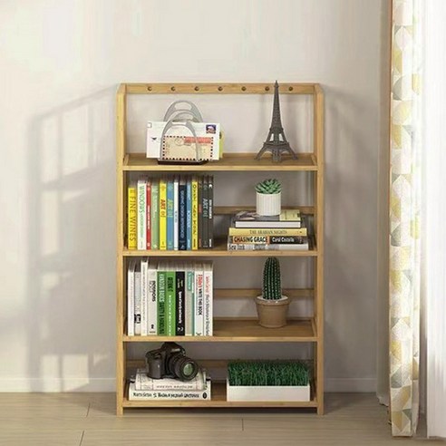 미란다 대나무 원목 책장으로 답답한 공간에 숲을 들이다