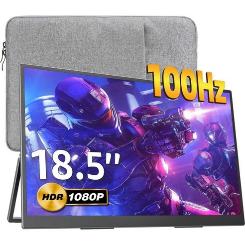 맥북렌탈 Upperizon 휴대용 모니터 18.5인치 1080P 100Hz 72% NTSC USB-C HDMI 노트북 MacBook용 대형 Xbox PS4/5 스위치 킥스탠드 VESA 스피, 18.5inch 1080P Best Top5 맥북렌탈 Upperizon 휴대용 모니터 18.5인치 1080P 100Hz 72% NTSC USB-C HDMI 노트북 MacBook용 대형 Xbox PS4/5 스위치 킥스탠드 VESA 스피, 18.5inch 1080P Best Top5