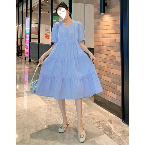 모찌봉 / 여름 루즈핏 인견 캉캉 롱원피스
