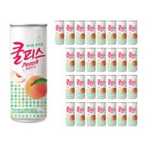   쿨피스 복숭아맛, 230ml, 30개