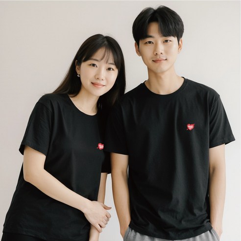 온어스샵 하트 가족티셔츠 가족여행티 패밀리룩 반팔티 가족사진의상