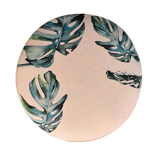 부드러운 탄성 라운드 바 의자 커버 거실 의자 프로텍터 스폰지 리넨, Monstera Leaves-35cm, {"수건소재":"설명"}
