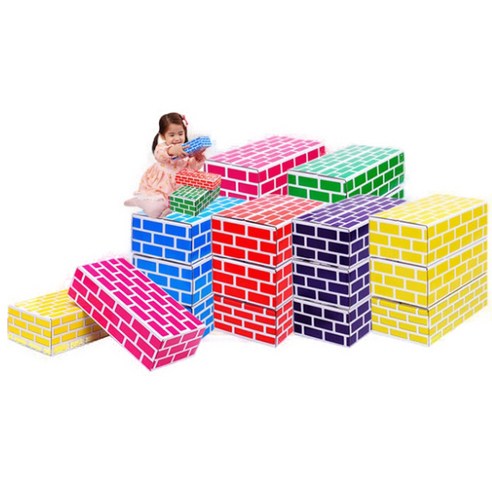 꼬마천사 종이 벽돌 블럭 대형 20P
