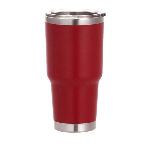 30oz 스테인리스강 자동차 컵 야외 보온 냉동 맥주 컵 휴대용 차 얼음 컵, 빨강, 30OZ/-900ML