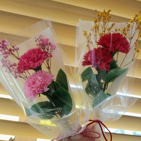프리져드플라워 비누꽃 카네이션 장미 한송이꽃, 카네이션-레드, 1개
