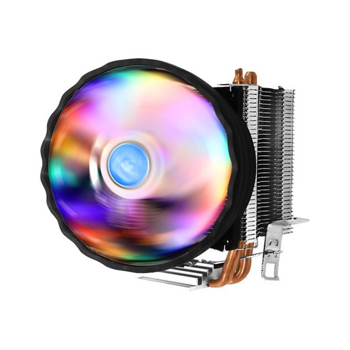 AMD FM1 AM3 액세서리 용 CPU 쿨러 방열판 4 핀 커넥터 RGB 팬, {"사이즈":"120x55x140mm"}, {"색상":"다중"}, {"수건소재":"구리 및 알루미늄"}