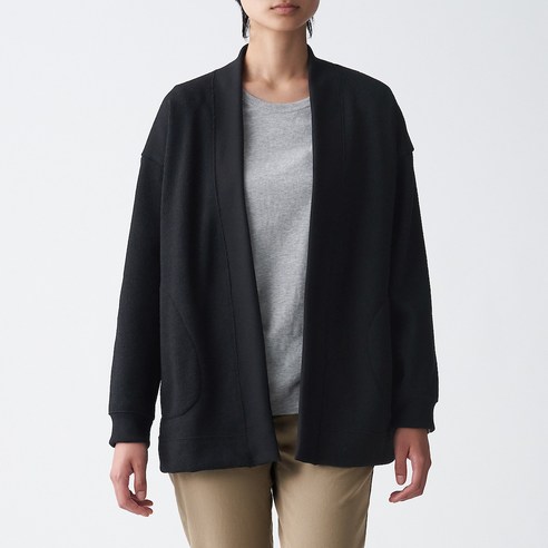 무인양품 MUJI 여성 니트 플리스 와이드 가디건 BBJ09A0A