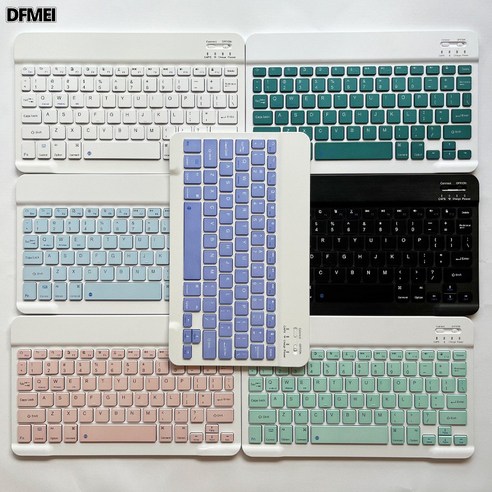 DFMEI 블루투스 키보드 아이패드 키보드 마우스 세트 휴대용 태블릿 마그네틱 마카롱 키보드