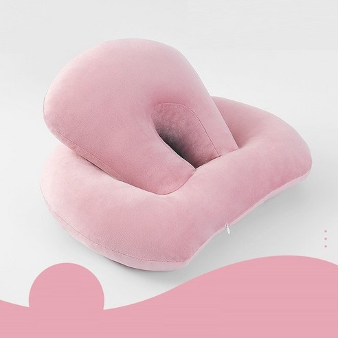 킹덤컴퍼니 책상 베개 사무실 낮잠 수면쿠션 팔저림방지, 핑크