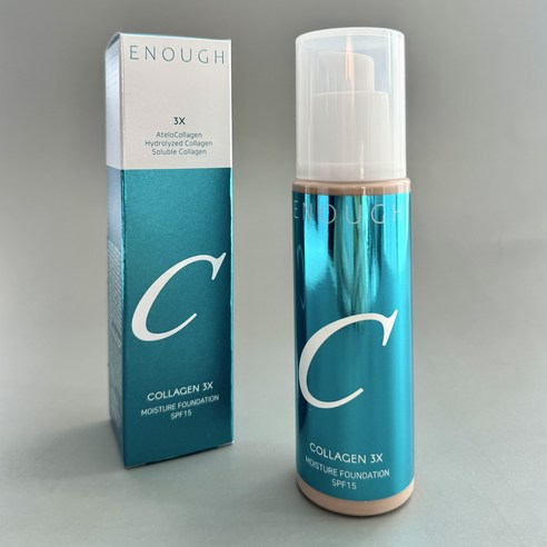 ENOUGH COLLAGEN 3X MOISTURE FOUNDATION 100ml/모이스처 파운데이션 SPF15, 21N 투명 베이지, 1개