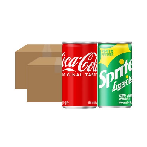 코카콜라 190ml 30입 + 스프라이트 190ml 30입, 1세트 코카콜라 190ml 30입 + 스프라이트 190ml 30입, 1세트