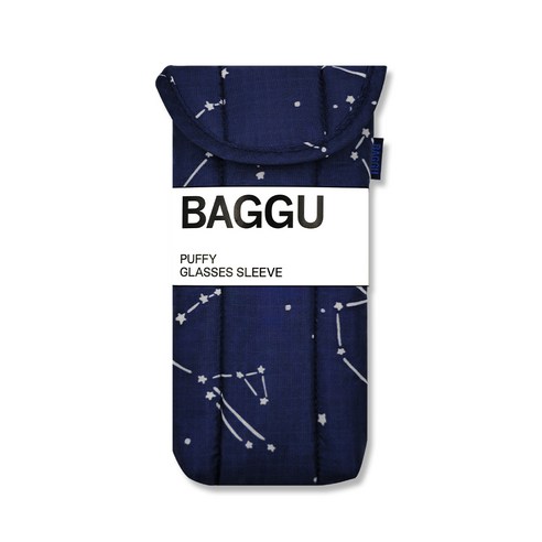 밤하늘을 담은 눈부신 보호, BAGGU 패딩 안경 케이스 파우치 Constellation Midnight 바쿠안경케이스