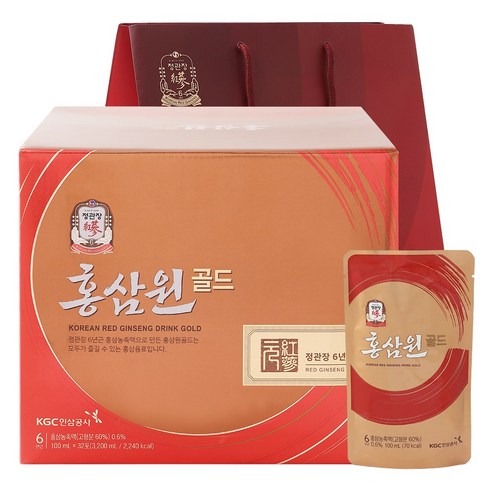 정관장 홍삼원골드 100ml 32포 2세트 쇼핑백포함-선물세트 명절 추석 구정 홍삼원, 2개