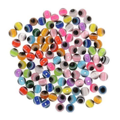 100pcs 낚시 비즈 수지 라운드 계란 구슬 플로팅 플로트 태클 diy 캐롤라이나 세금 굴착 연어 송어 미끼 용 슬립, 혼합 8mm, 6mm 8mm