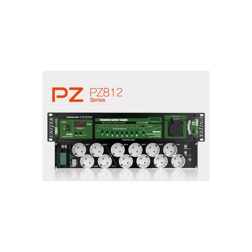 UNITEK 유니텍 PZ812 8채널 12구 출력 순차 전원 공급기 UNITEK 유니텍 PZ812 8채널 12구 출력 순차 전원 공급기