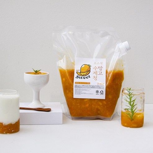 수제청 망고청 쏘스윗 홈카페 음료 과일청, 1개, 1kg