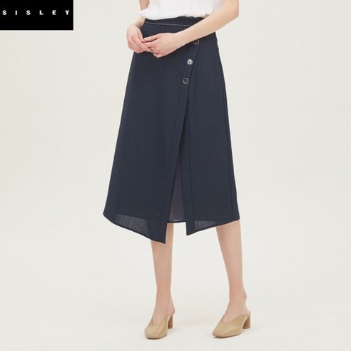 시슬리 탐탐 버튼 스커트_SASK32231