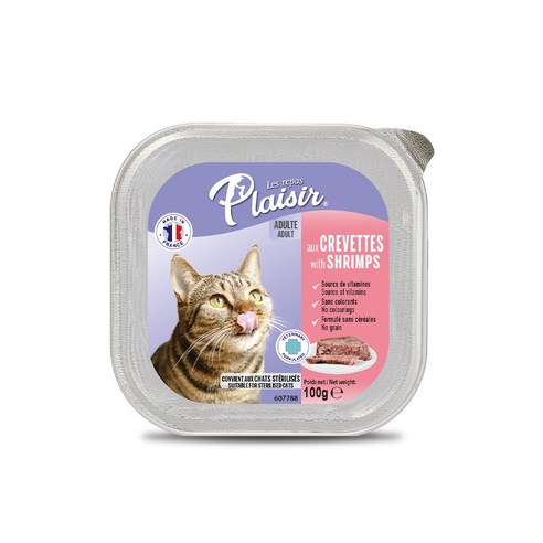 [파테타입] 플레이저 고양이 습식사료 4종 100g, 새우 100g, 1개
