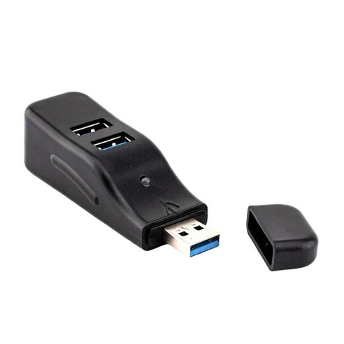 USB 허브 멀티 데이터 허브 빠른 데이터 전송 USB 분배기 확장 플러그 앤 플레이, 검은 색, 8.5x2.5x2cm, ABS 플라스틱