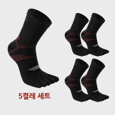 남성 발가락 스포츠 양말 중목 뽀송 면 양말