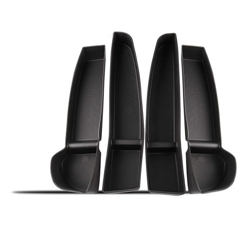 2 016에서 2 021 사이 테슬라 모델 3 도어 사이드 스토리지 박스 도어 핸들 팔걸이 트레이 주최자 액세서리 4PCS에 대한, 하나, 검은 색