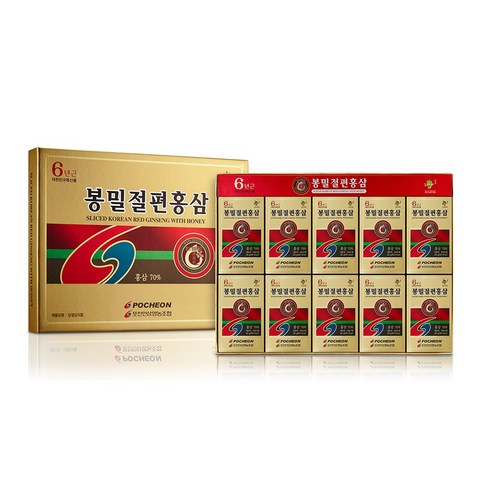 포천인삼영농조합 봉밀절편홍삼(6년근)20g x 10개입, 200g, 1개