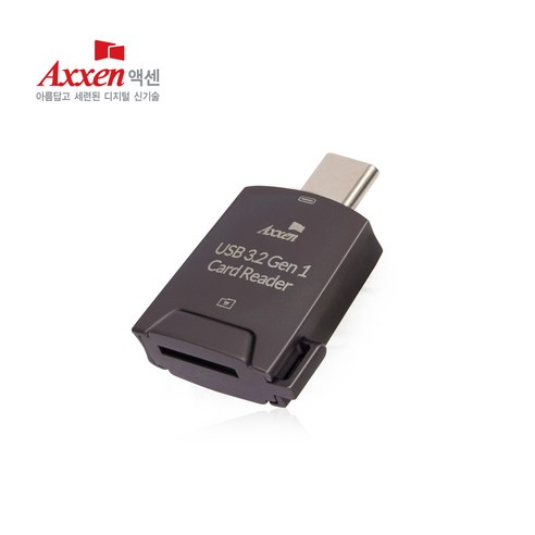 액센 CRD30 C타입 마이크로SD 카드리더기 USB 3.2 Gen 1, 단품, 1개 블랙박스핸드폰으로보기