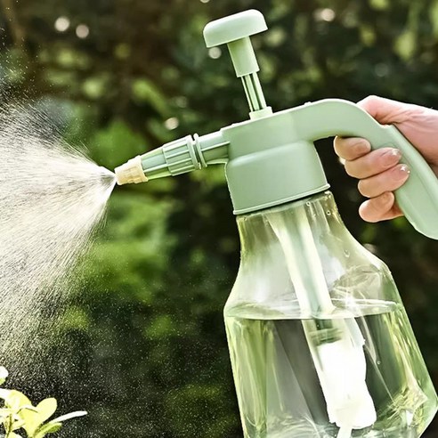 리빙공감 원예 정원 반자동 압축 안개 분사 분무기 1.5L, 그린, 1개