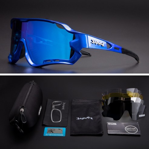 Kapvoe 전문 자전거 라이딩 고글경골프 안경 4 리렌즈교체, 5 lenses, 14