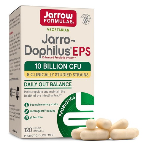 [Jarrow Formulas] 자로우 포뮬러스 도피러스 EPS 유산균 100억 CFU, 120정, 1개