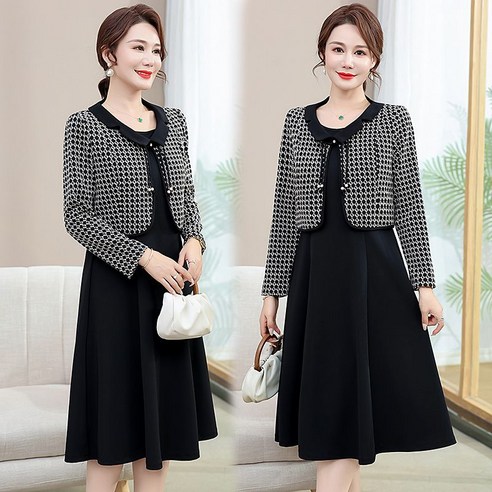 우아함과 편안함을 동시에: 중년 여성을 위한 완벽한 봄 가을 투피스