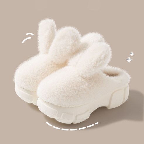 곰돌이샵의 귀여운 토끼 EVA 방한 슬리퍼로 겨울철에 편안하고 따뜻하게