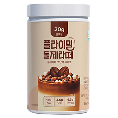 플라이밀 단백질 쉐이크 대용량 돌체라떼맛, 3개, 630g