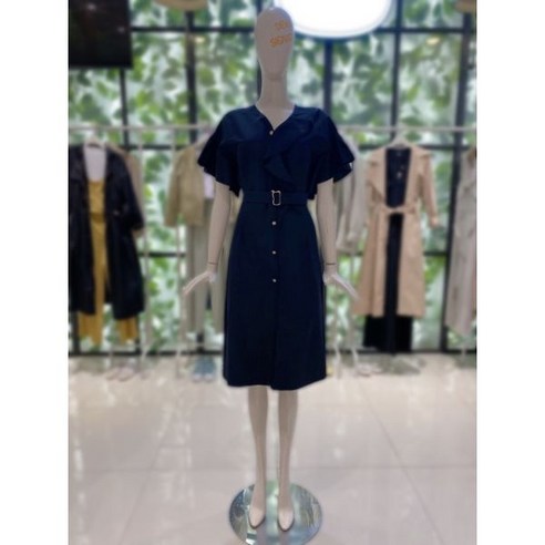 듀엘원피스 듀엘원피스 (빈티지홍)듀엘 여성 민소매 원피스 55 듀엘 러플 포인트 벨티드 원피스 D212MSE049(1877553)