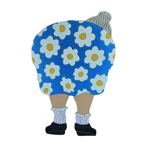 재미있는 정원 장식 실루엣 봄 장식 집들이 선물, 푸른, 40X26cm, PVC