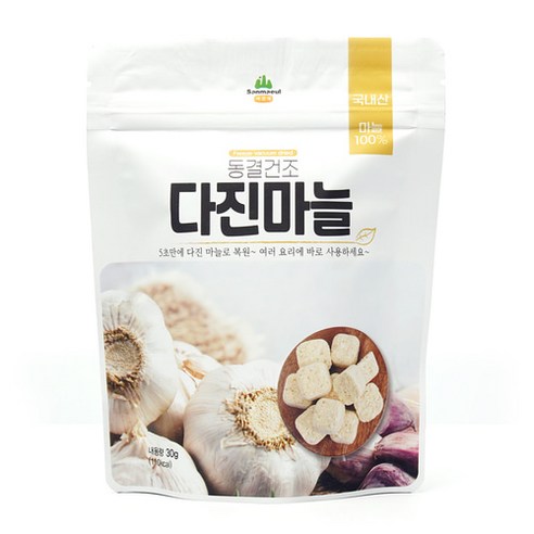 산마을 동결건조 다진마늘 30g 국내산 마늘 큐브 블럭, 1개