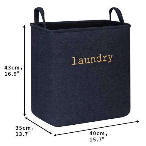 공장 직공 다국적 Laundry 사각형 대용량 황마 수납통 두께 증가, 라지 데님 laundry 43*35*40