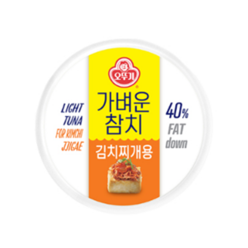 오뚜기 가벼운 참치 김치찌개용, 135g, 8개