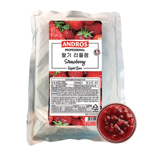 지엔엘푸드 딸기 리플잼, 1kg, 4개