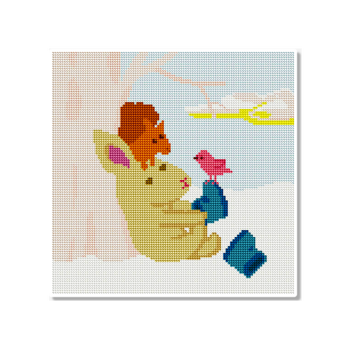 모모픽스 보석십자수 30x30cm 캔버스형 AB비즈, DC20 신발 신고 어디가?
