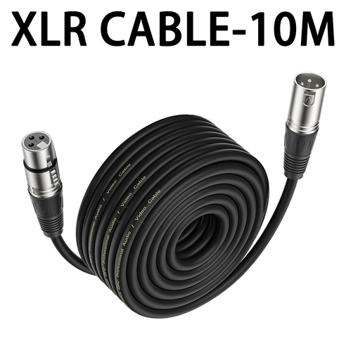 XLR-XLR 케이블 오디오 케이블 신호 케이블 균형 케이블 공용-버스 XLR 케이블 XLR 마이크 케이블 XLR 공용-암 3 핀 균형 케이블 마이크 현장 사운드 및 공연용, XLR-10M