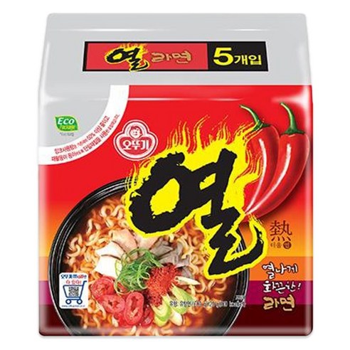 오뚜기 열라면 봉지라면 120g