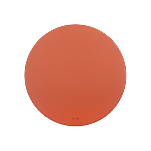 마우스패드  FENICE 조약돌 가죽 마우스 패드, ROUND ORANGE, 2개