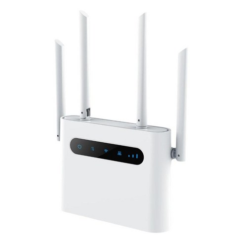 Factory Office Street EU용 방화벽이 있는 Sim 카드 슬롯이 있는 4G LTE 라우터, 185x185x40mm, 하얀색, 플라스틱